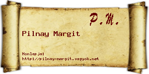 Pilnay Margit névjegykártya